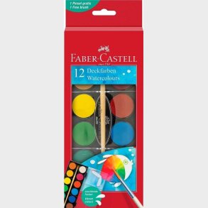 Faber-castell - Vandfarvest - 12 Store Farver