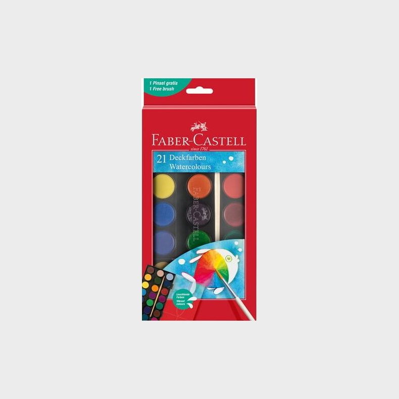 Faber-castell - Vandfarve S�t Inkl. Pensel - 21 Farver