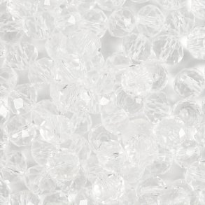 Facetperler - Str. 5x6 Mm - Hulstr. 1 Mm - Krystal - 100 Stk.