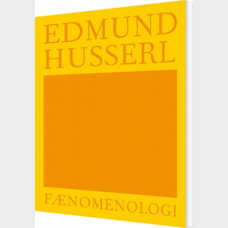 F�nomenologi - Edmund Husserl - Bog
