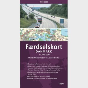 F�rdselskort Danmark 2025-2026 - Bog