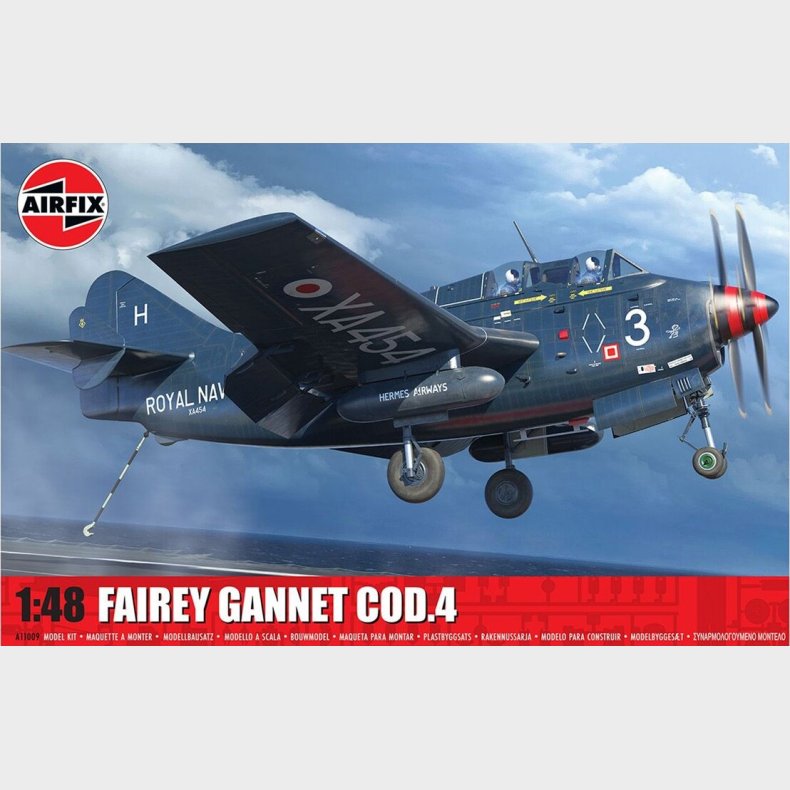 Airfix - Fairey Gannet Xa454 Cod.4 Fly Byggest - 1:48 - A11009