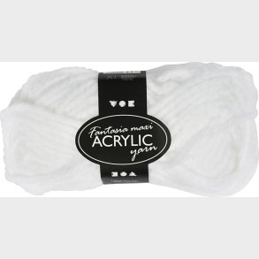 Akrylgarn - L 35 M - Maxi - Hvid - 50 G