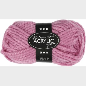 Akrylgarn - L 35 M - Maxi - Rosa - 50 G