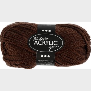 Akrylgarn - L 80 M - Brun - 50 G