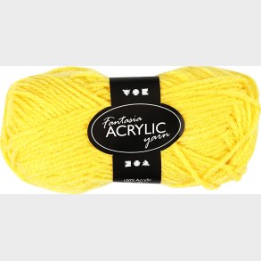 Akrylgarn - L 80 M - Gul - 50 G