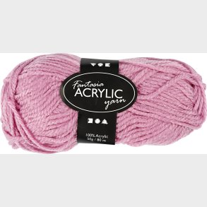 Akrylgarn - L 80 M - Rosa - 50 G