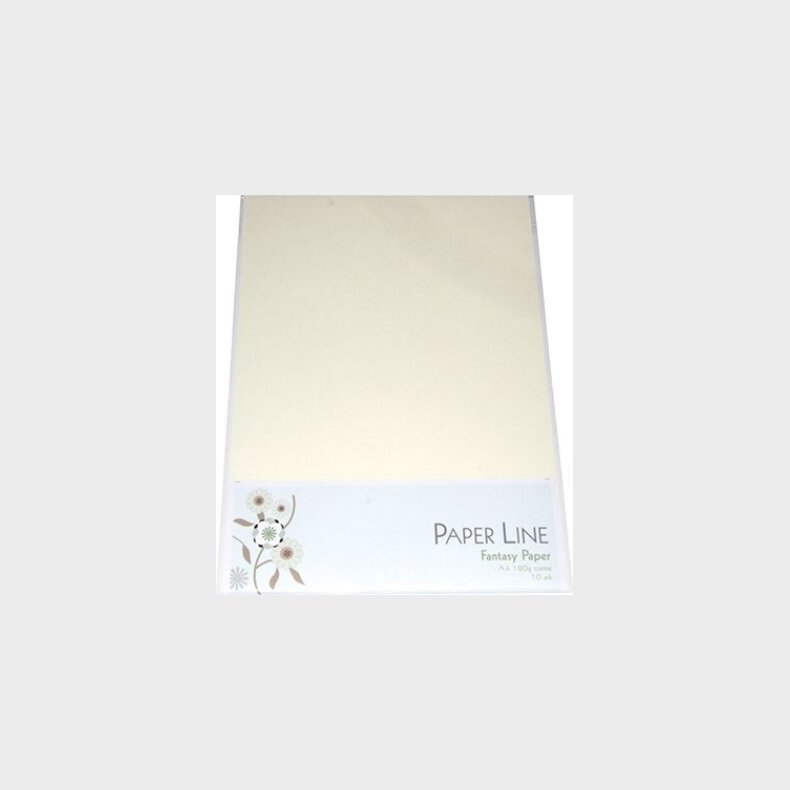 Karton - A4 - Creme - 10 Ark - 180 G - Fantasy Paper - Paper Line