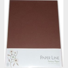 Karton - A4 - Mrkebrun - 10 Ark - 180 G - Fantasy Paper - Paper Line