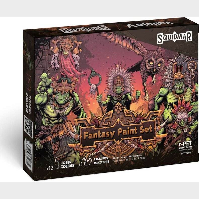 Vallejo - Squidmar Fantasy Paint Set - Maling Og Figur - 72203