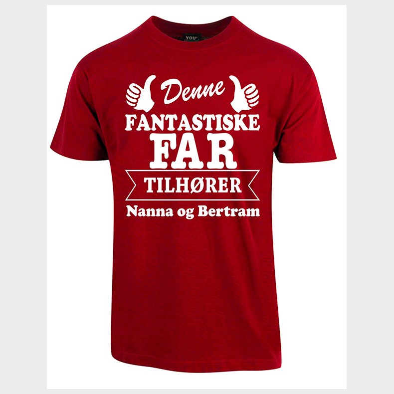 Far tilhrer t-shirt med brnenes navne - Vinrd