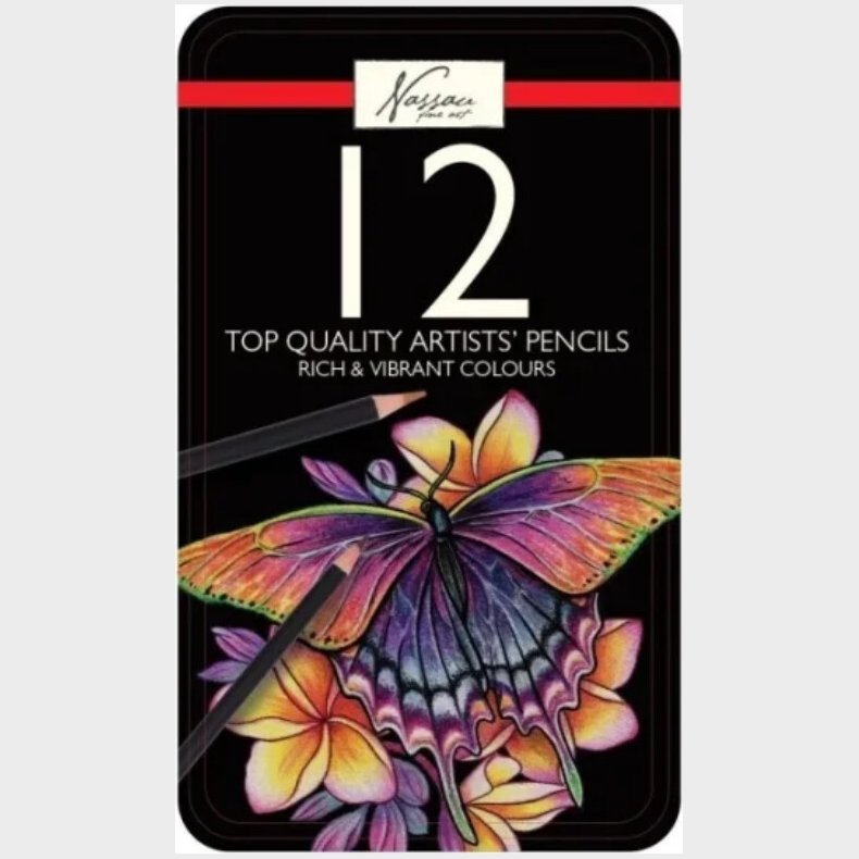 Farveblyanter 12 Stk I Metalske