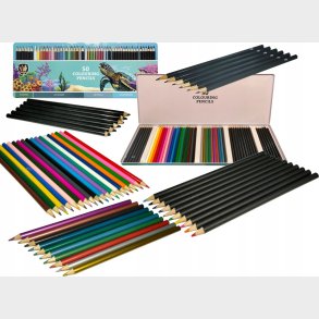 Farveblyanter 50 Stk I Metalske