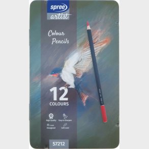 Farveblyanter I Metalboks - 12 Stk. - Spree