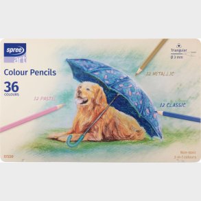 Farveblyanter I Metalboks - 12+12+12 - Spree