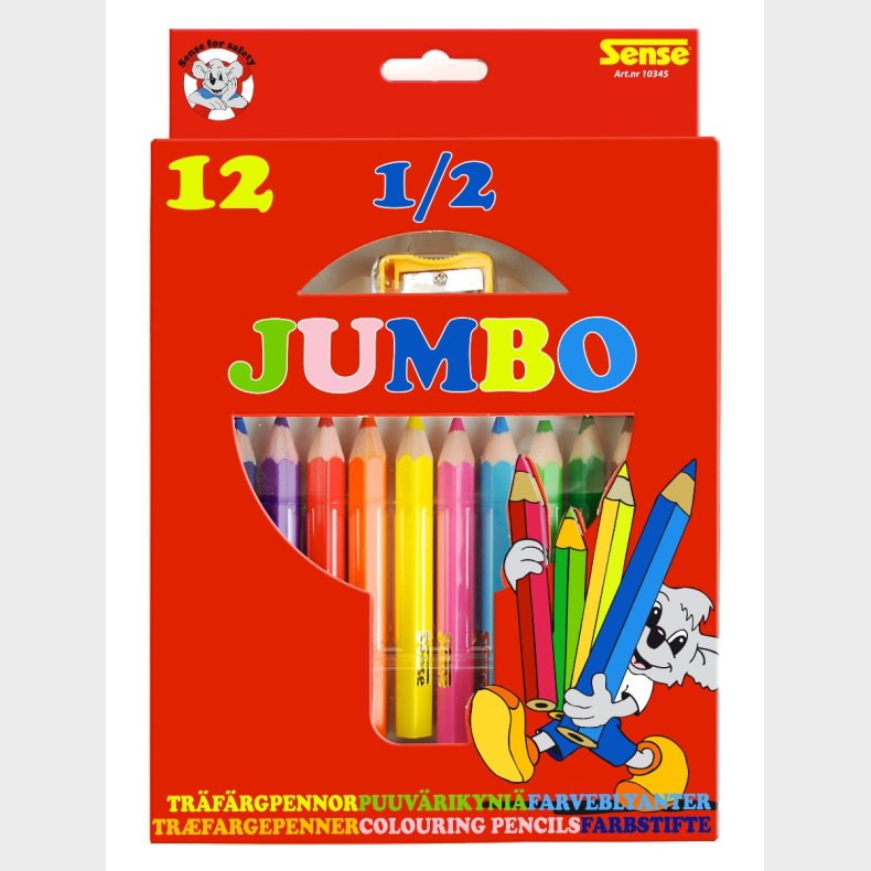 Sense | Farveblyanter 1/2 Jumbo 12 stk.
