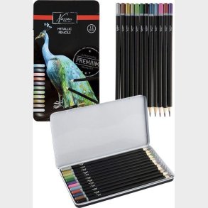 Farveblyanter Metallic 12 Stk I Metalsk