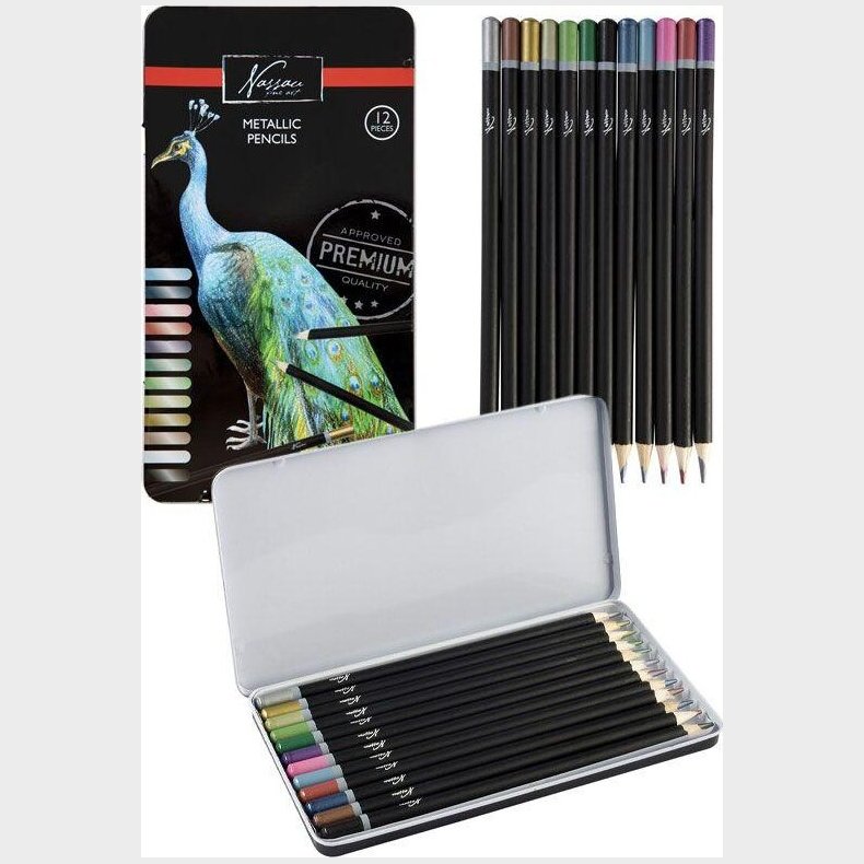 Farveblyanter Metallic 12 Stk I Metalsk