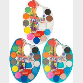 Farvelade - Palet Med 12 Farver Og Pensel