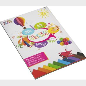 Farvet Pap A4 - 20 Ark, 300 Gram