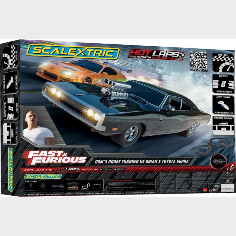 Scalextric - Fast And Furious Hot Laps Race Set 1:32 - C1458m