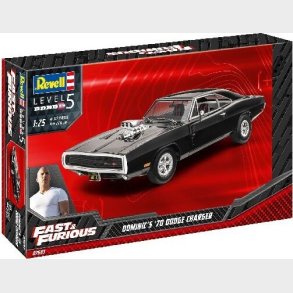 Revell - Fast & Furious - Dominics Dodge Charger Bil Byggest - 1:25 - Level 5 - 07693