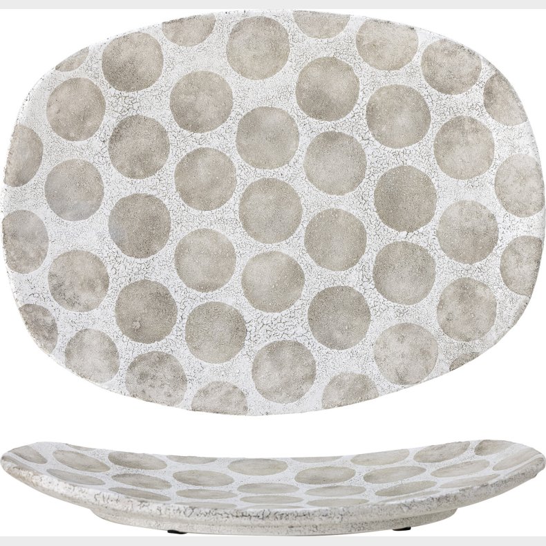 Bloomingville - Felan Dekorationsbakke - Hvid - Terrakotta Keramik