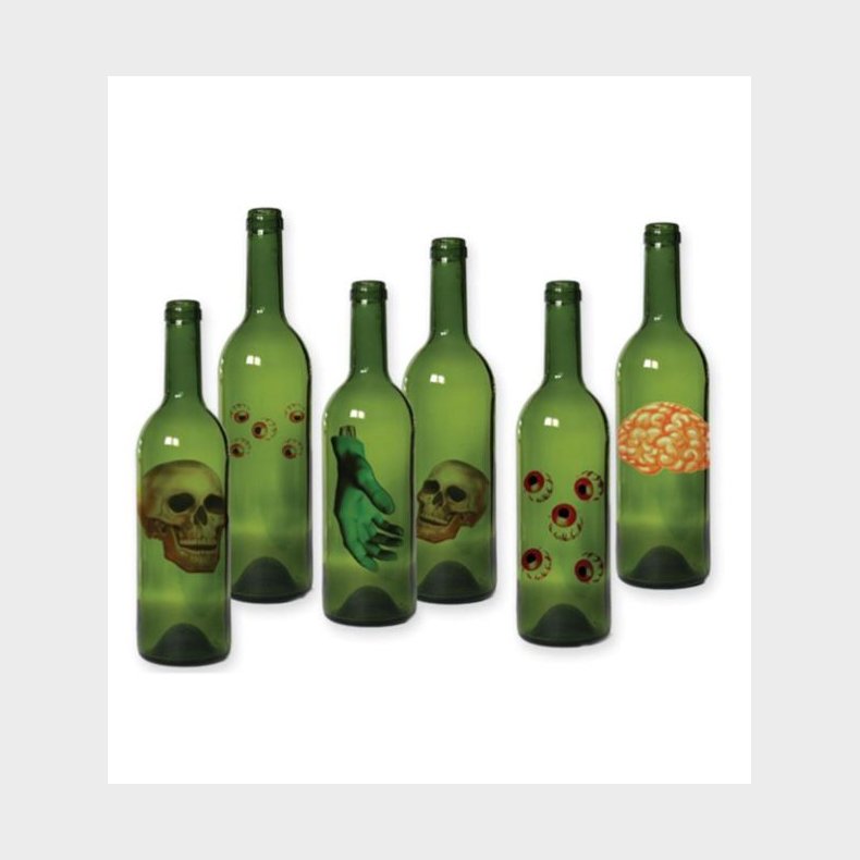 Lokki | Uhyggelige flaske-etiketter, 6 stk