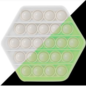 Liniex | Fidget Pop It - Sekskantet/Glow in the dark, 1 stk