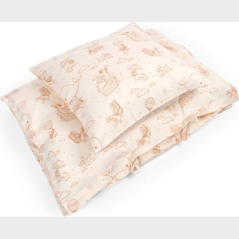 Filibabba - Baby Sengetj - Dreamy Adventurers - Hvid - 70x100 Cm