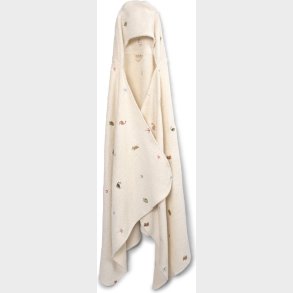 Filibabba - Badehndklde Med Htte Til Brn - Dino Strand - Hvid