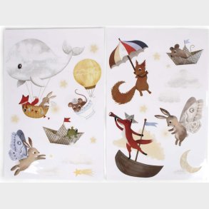Filibabba - Dreamy Adventurers Wallstickers - Flerfarvet - 36-144 M