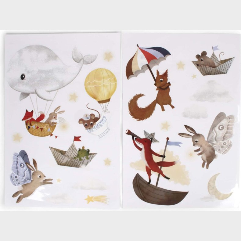 Filibabba - Dreamy Adventurers Wallstickers - Flerfarvet - 36-144 M