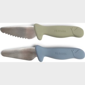 Filibabba - Knivs�t Til B�rn - 2 Stk - Pulver Bl� + Gr�n