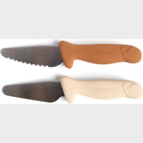 Filibabba - Knivst Til Brn 2-pak - Pumpkin + Offwhite