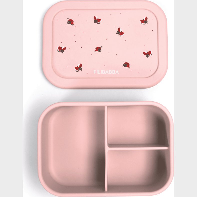 Filibabba - Madkasse I Silikone - 3 Rum - Lucky - Mariehner