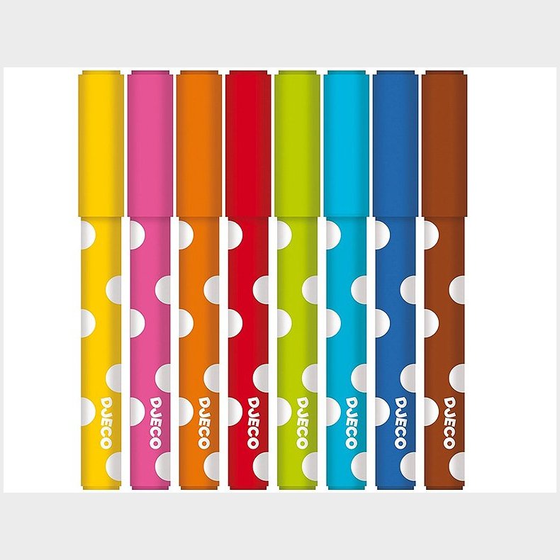 Djeco | 8 Slidstrke Vaskbare Filttusser