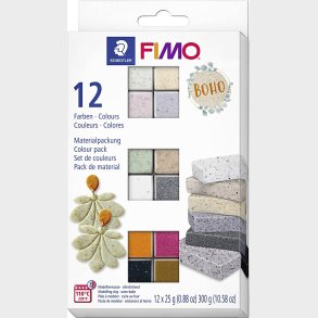 Fimo - Ler Til Ovn - Boho Effect - Flere Farver - 12x25 G