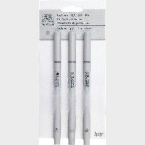 Winsor & Newton - Finelines Kuglepenne - Cool Grey - 3 Stk