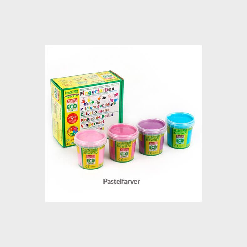 koNORM | Fingermaling - 4 x 150 gram Pastel