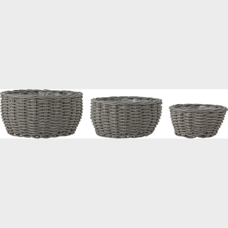 Bloomingville - Fioria Krukke - Gr - Polyrattan - St Med 3 Stk