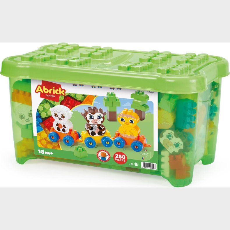 Legetjstog St Med Kasse - 250 Dele - Ecoiffier Abrick