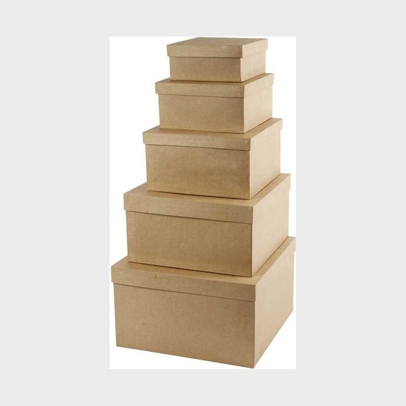 Firkantede Hattesker - 5 Stk.