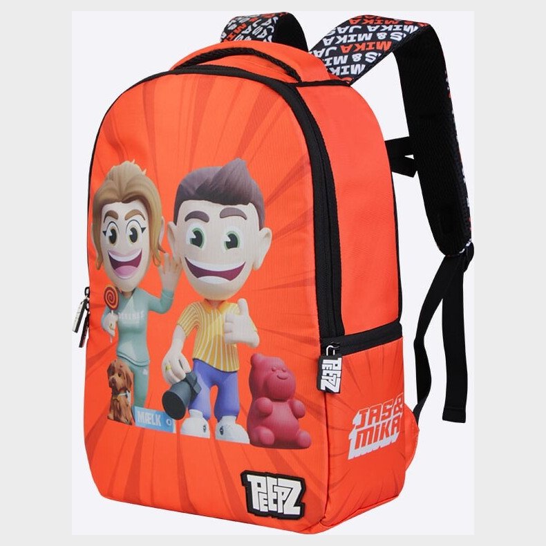 Firstgrade - Jas & Mika Peepz Backpack2.0 - Orange - 46 Cm X 28.5 Cm X 12.5 Cm
