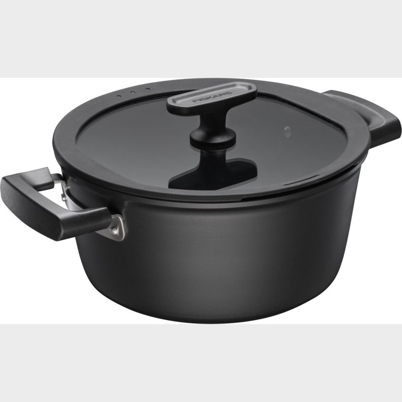 Fiskars - Hard Face - Gryde Med L�g - Non-stick - Induktion