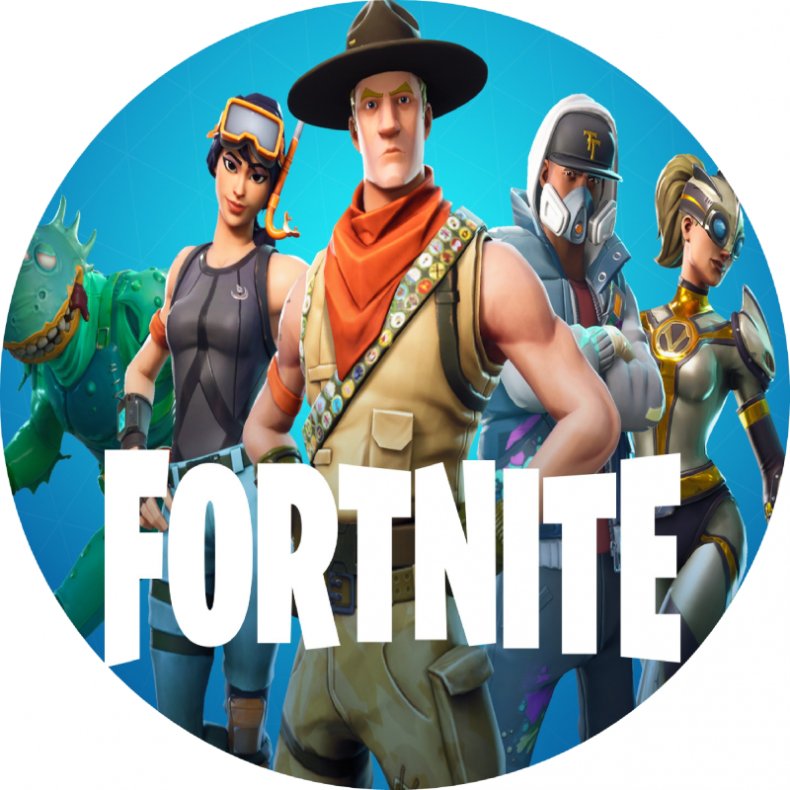 Fortnite 19 cm.  rundt kageprint / sukkerprint