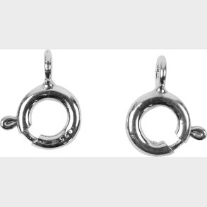 Fjederls -  6 Mm - Sterling Slv - 10 Stk.
