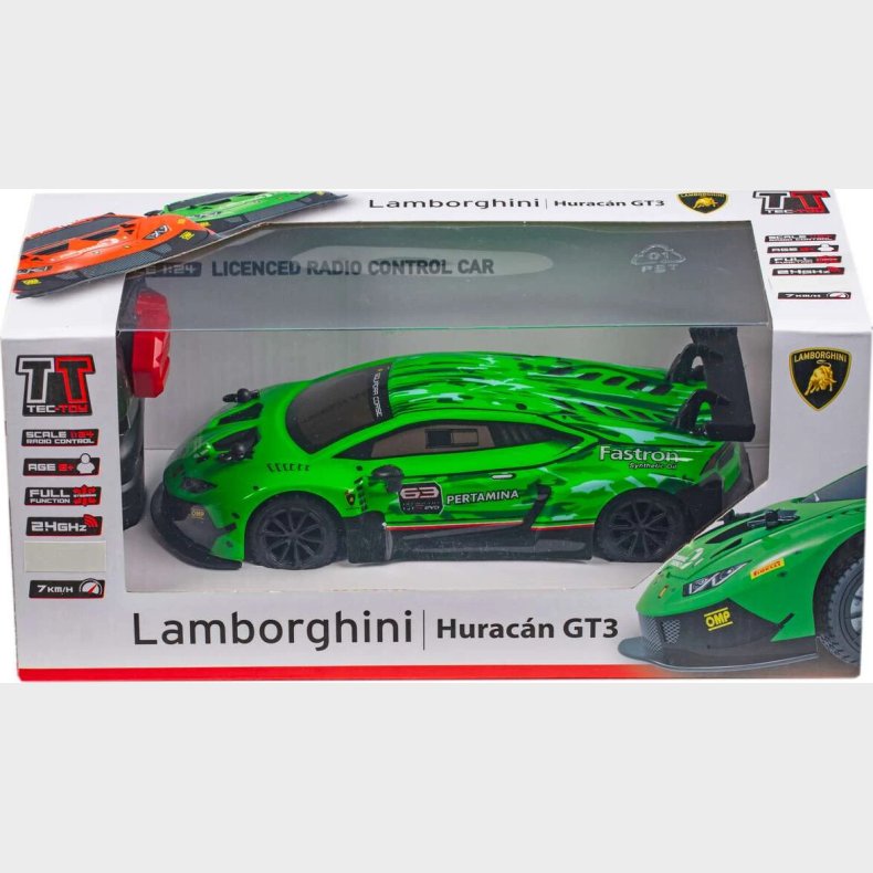 Fjernstyret Lamborghini Huracan Gt3 - 1:24 - 2,4 Ghz - Gr�n