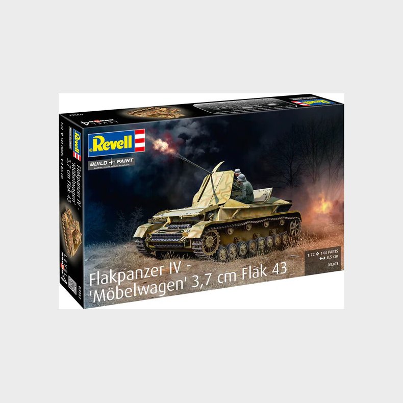 Revell - Flakpanzer Iv 'mbelwagen' 3.7cm Flak 43 - 1:72 - 03363