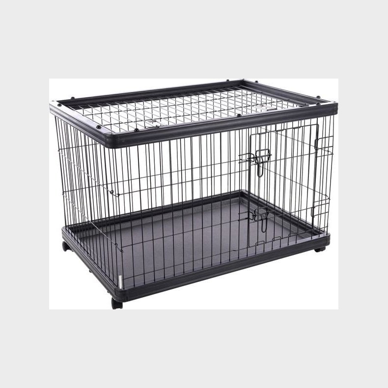 Flamingo - Bur P Hjul Metal - Sort  - 97,5 X 66.5 X 69cm - Kan Klappes Sammen